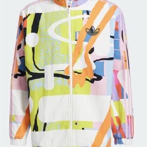 Adidas Originals Love Unites WB Windbreaker Jacket Mens Small Multicolor